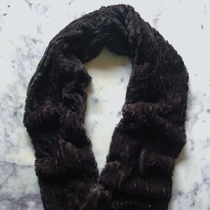 Faux fur infinity scarf